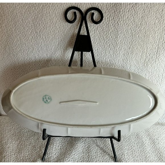 Antique Celery Dish 1909-1916 Three Crown China Germany Pink Roses & Gold Accent - Picture 13 of 14